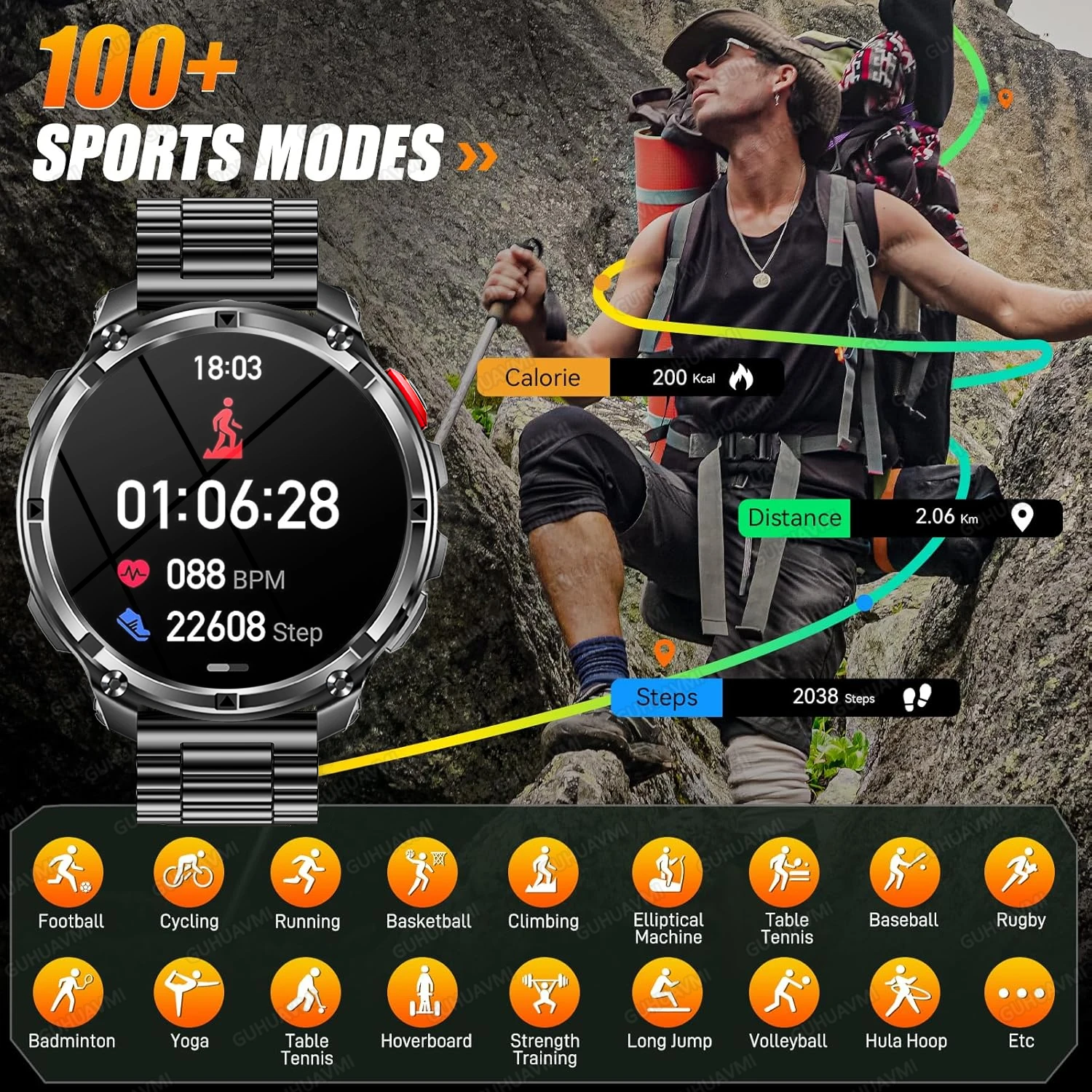 T-Rex3 Pro Smart Watch with GPS and 5ATM Waterproof